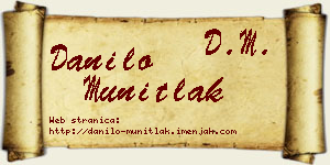 Danilo Munitlak vizit kartica